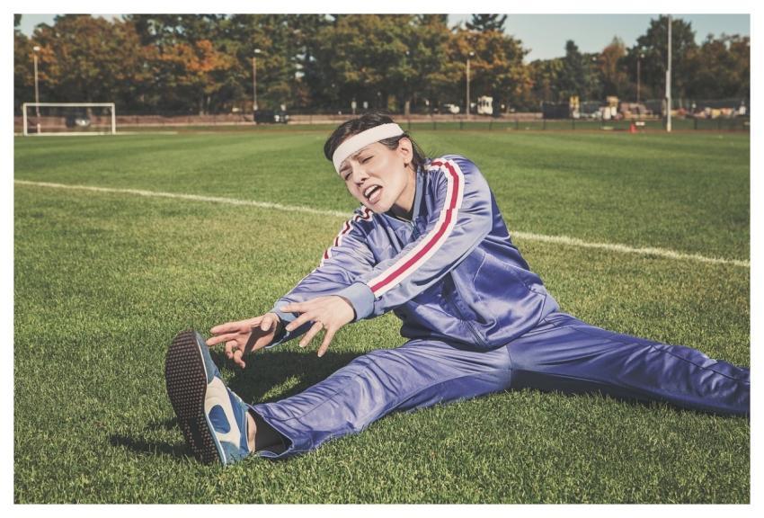 Stretching Sports Woman Athlete