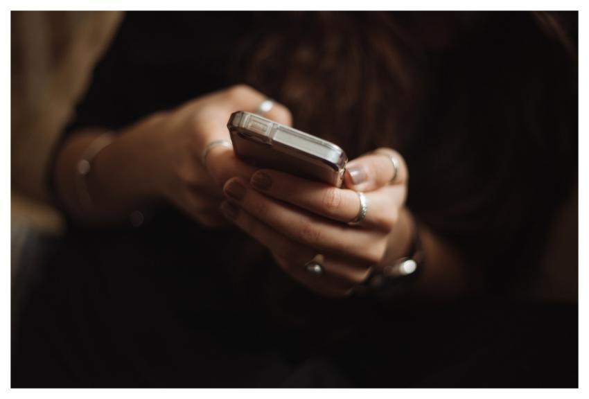 People Woman Hands Phone