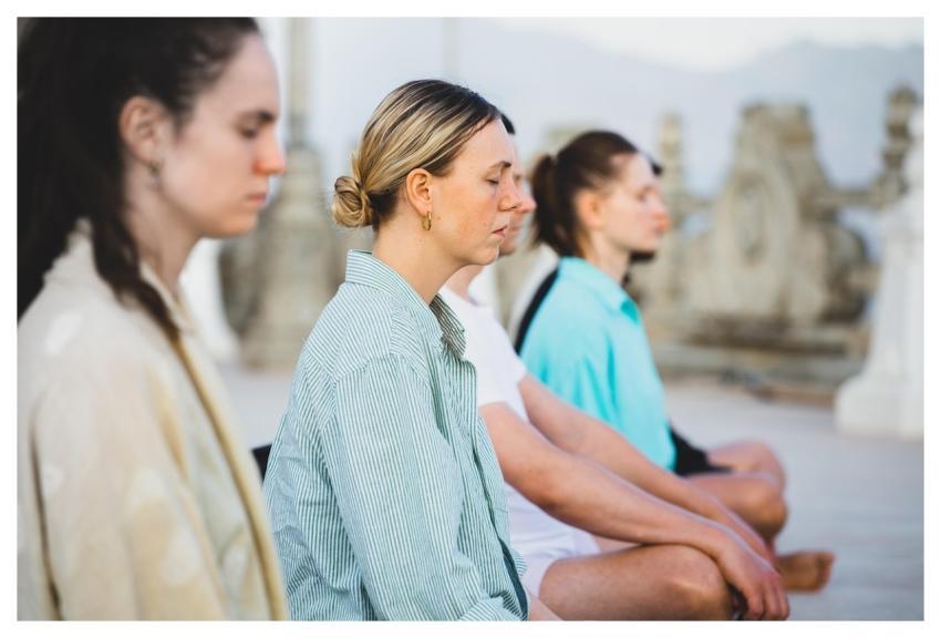 Woman Girl Meditate Relax