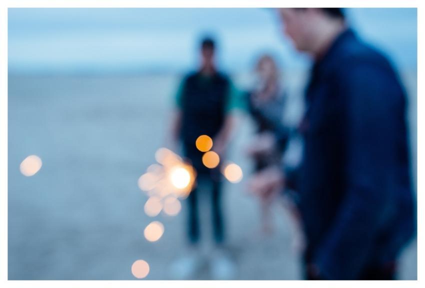 Sparkler People Beach Nature
