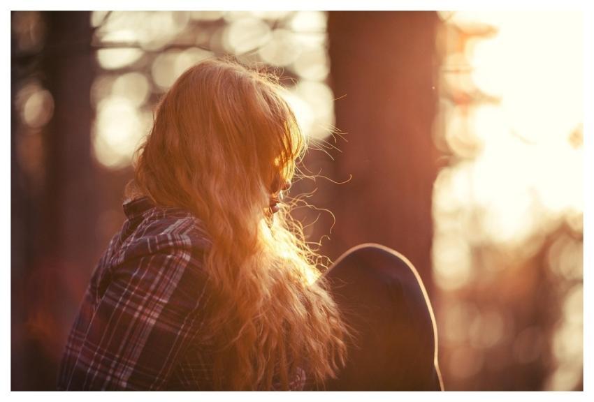 Girl Sunset Atmospheric Emotional