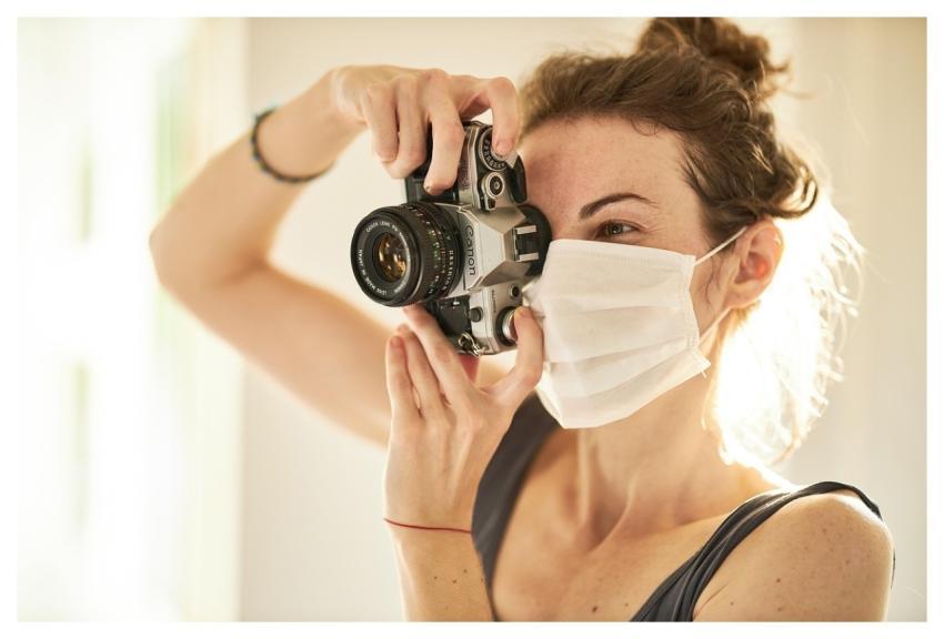 Photographer Coronavirus Mask Retro