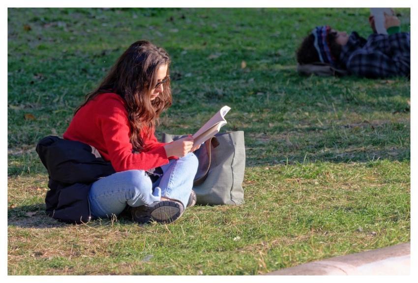 Girl Casual Glasses Reading