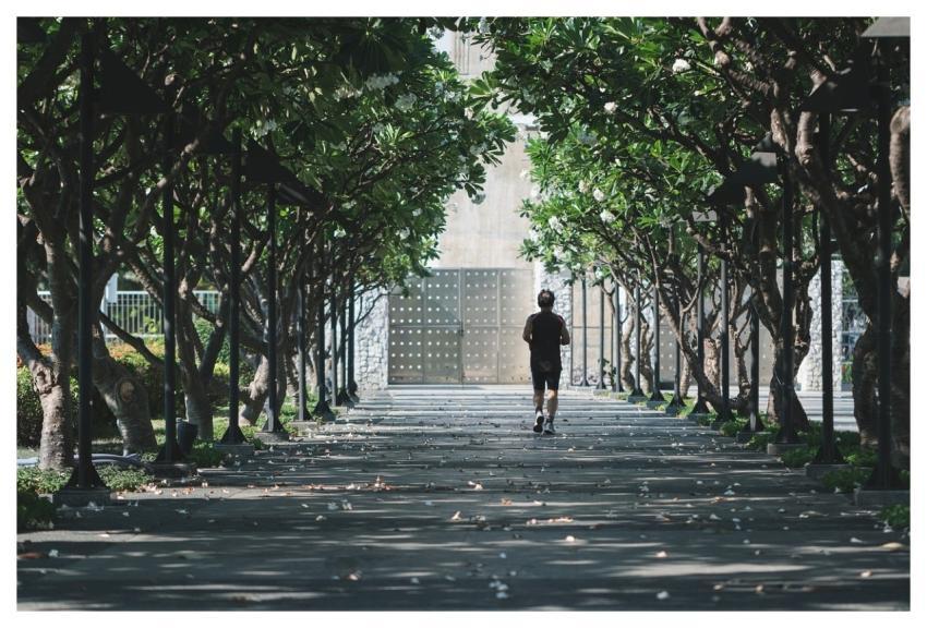 Man Exercise Outdoors Park