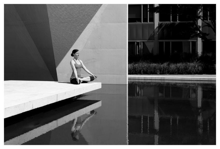 Yoga Girl Woman Monochrome