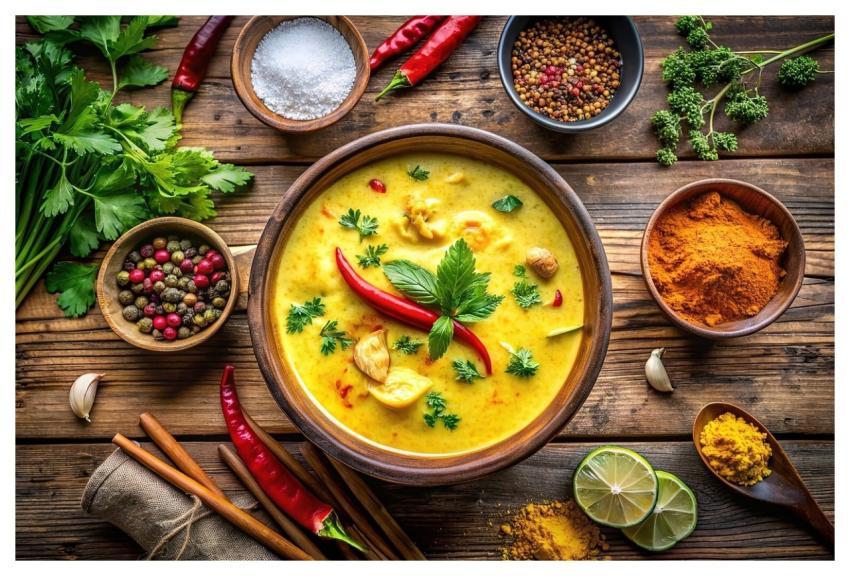 Curry Soup Spices Food Cuisine