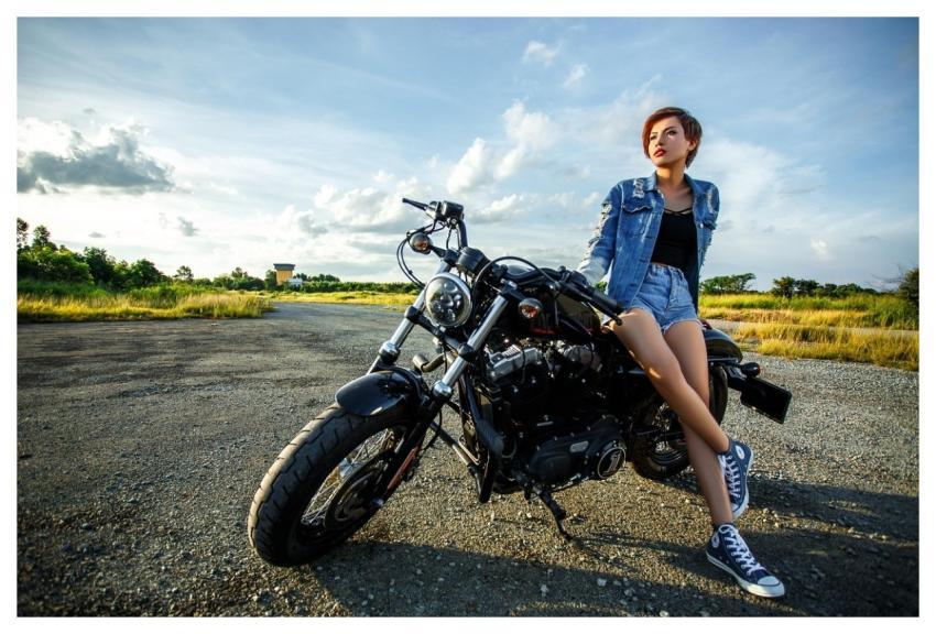 Girl Motorbike Fashion Motorcycle