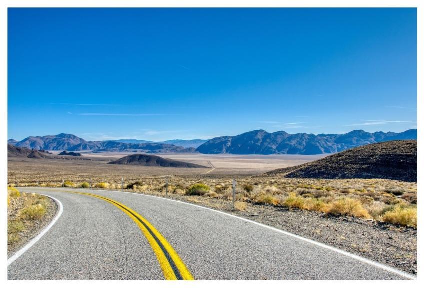 Road Pavement Desert Valley