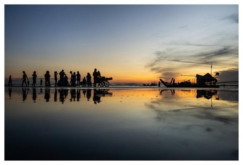 Dawn Sunrise Landscape Clouds