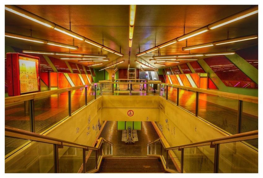 Subway Traffic Architecture Stairs