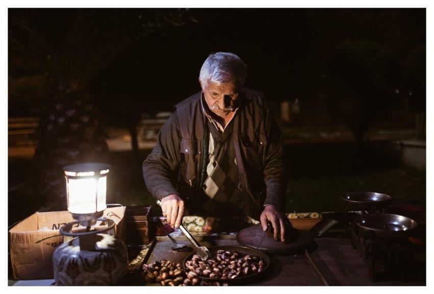 Old Man Night Chestnuts Peddler