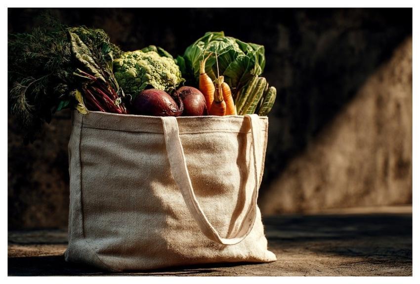 Shopping Bag Vegetables Organic Marketplace