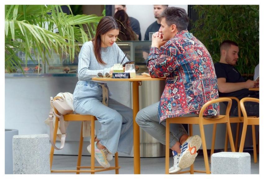 People Couple Friends Sitting