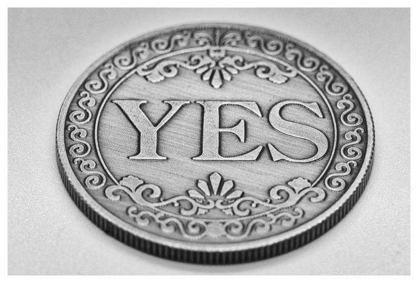 Silver Coin Yes Coin Design Craftsmanship
