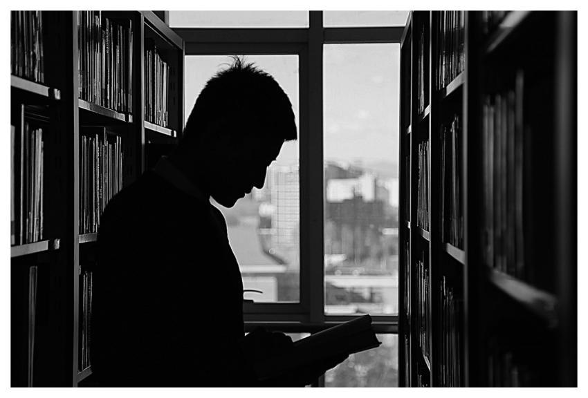 Beijing Library Black And White People