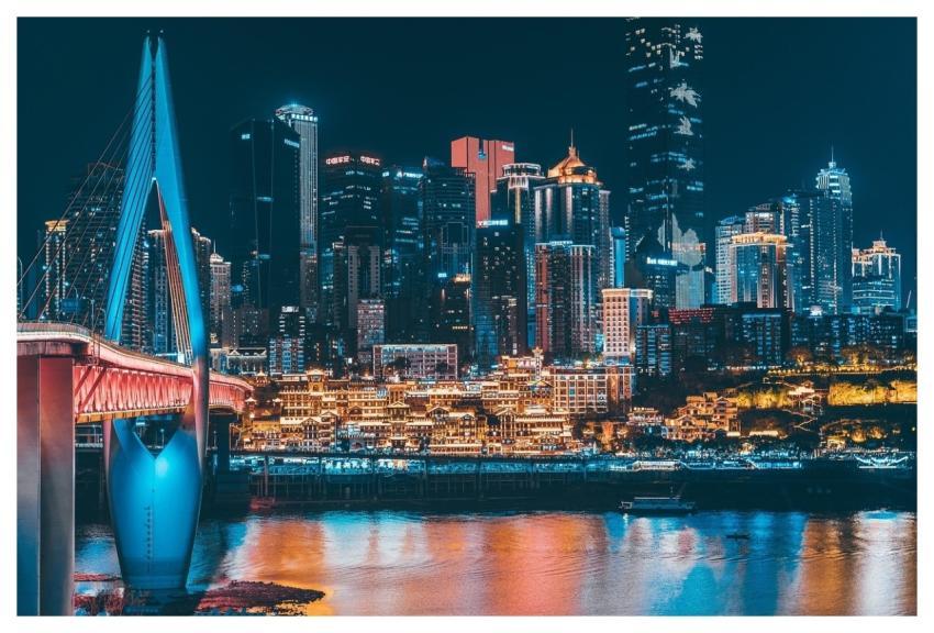 City Bridge Night River