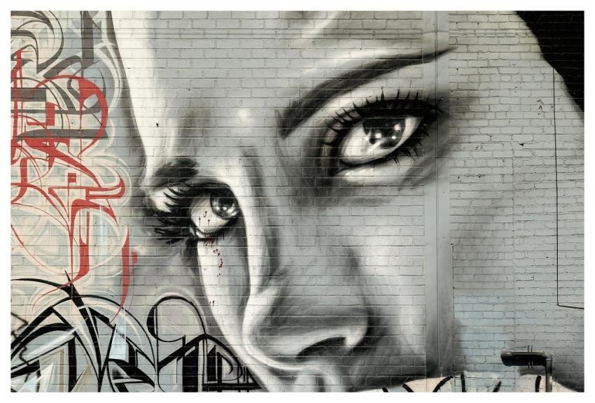 Face Woman Graffiti Grunge Street Art