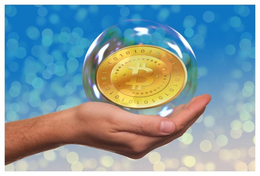 Soap Bubble Bitcoin Hand Keep