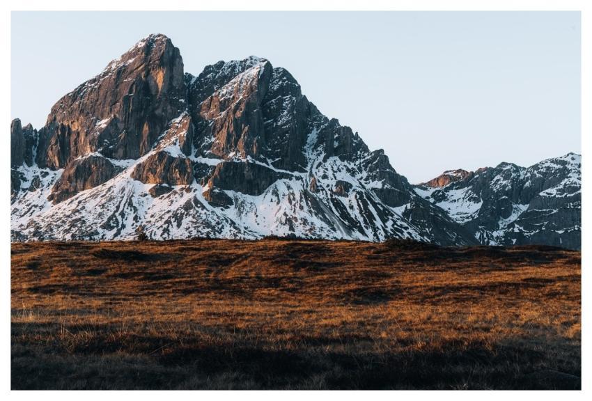 South Tyrol Mountains Dolomites Sunset