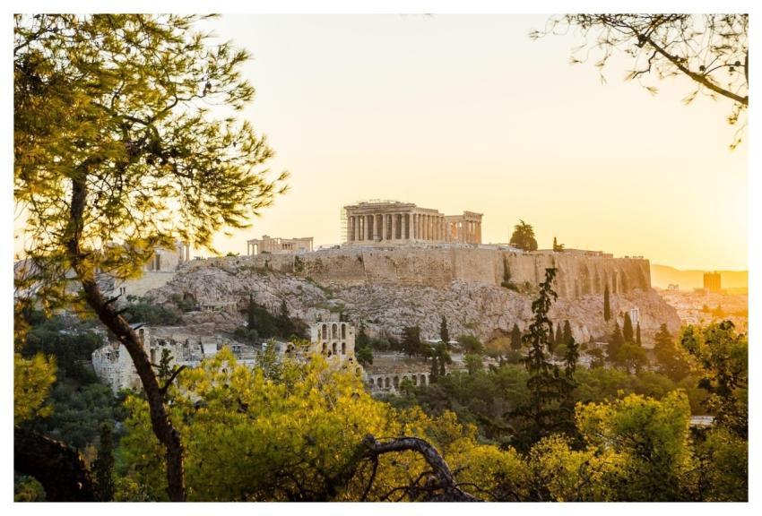 Athens Sunset Acropolis Greece