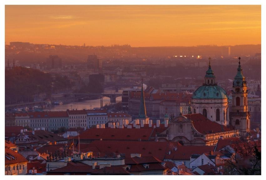 City Buildings Dawn Panorama