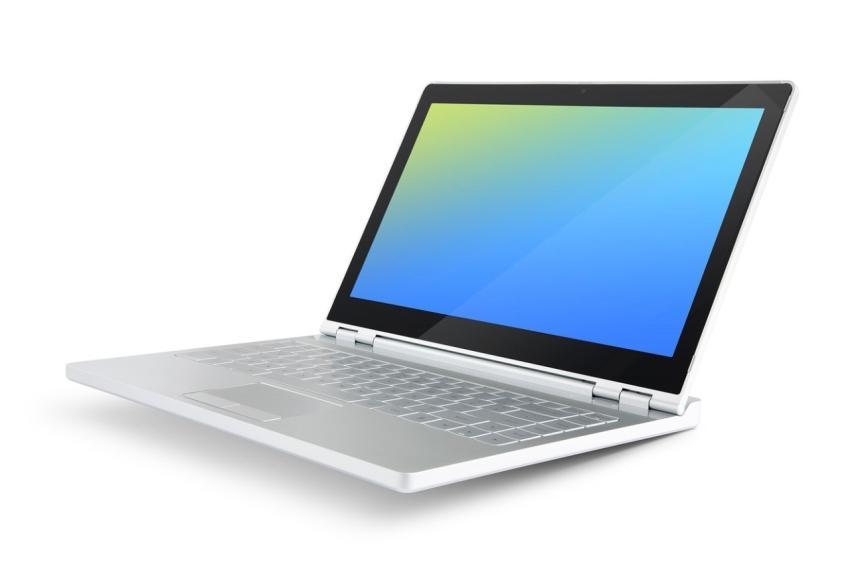 Laptop Computer Notebook White Background