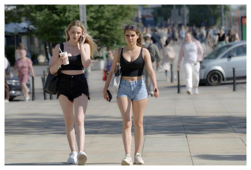 People Girls Two Walking