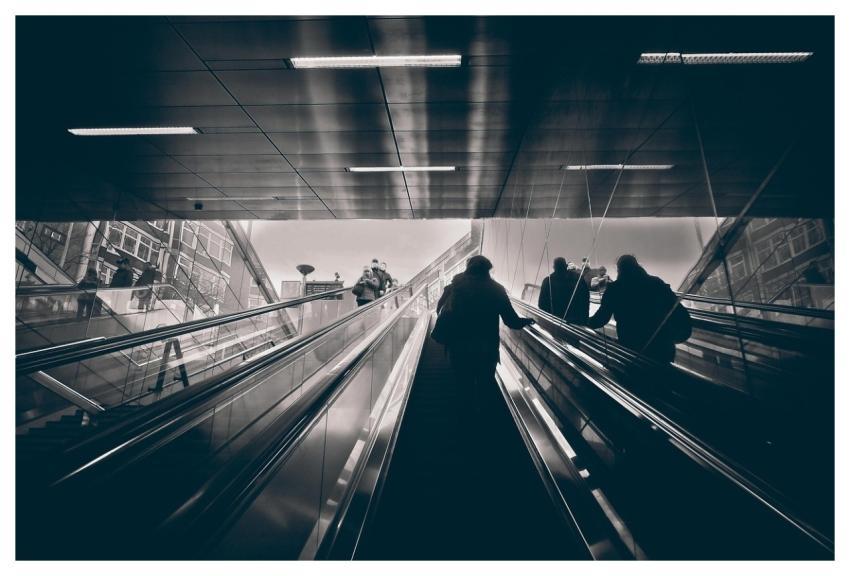 Escalators Terminal Subway Station