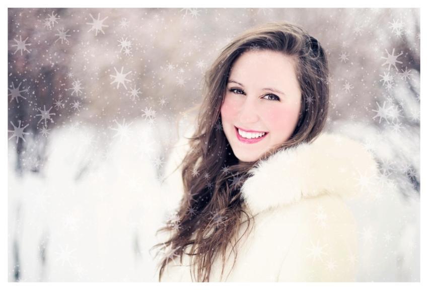 Woman Snow Winter Portrait