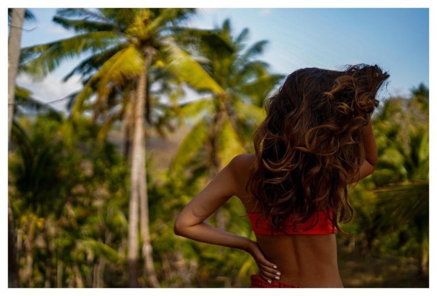 Bali Summer Woman Palm Tree