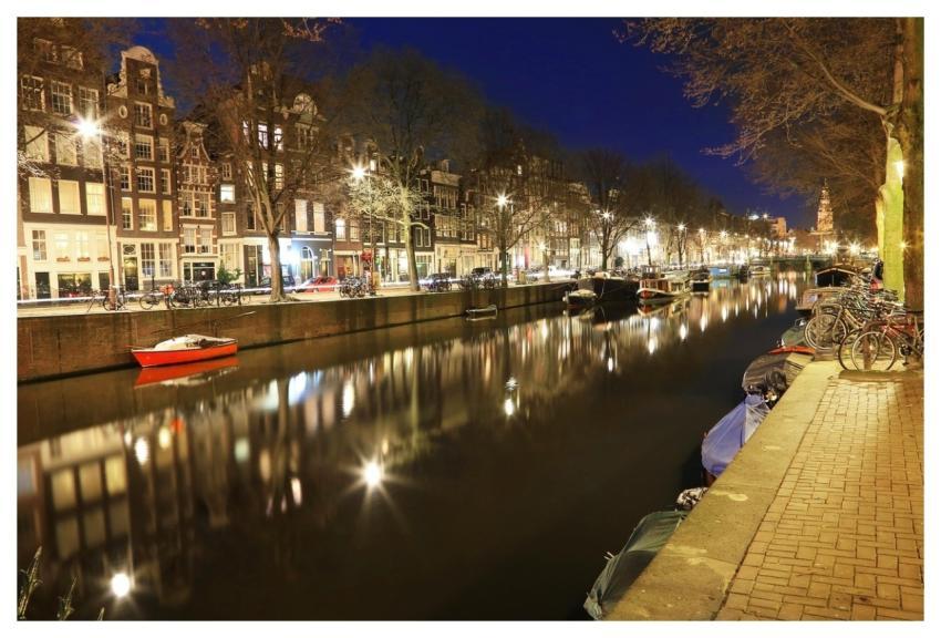 Amsterdam Night View Night Cityscape
