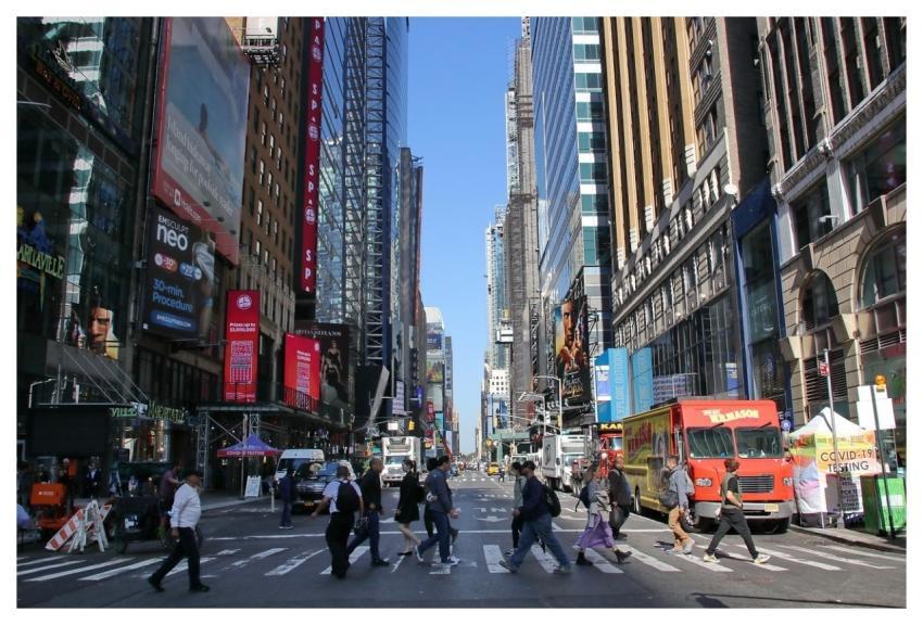 New York City Crosswalk Pedestrian