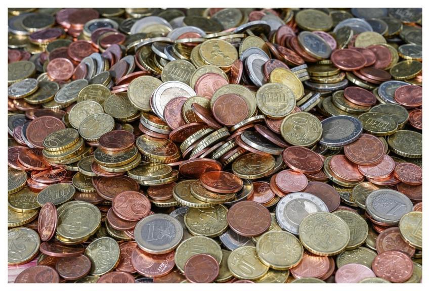 Euro Coins Currency Cashbox