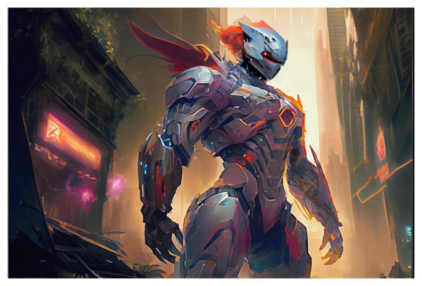 Ai Generated Futuristic Cyborg Robot