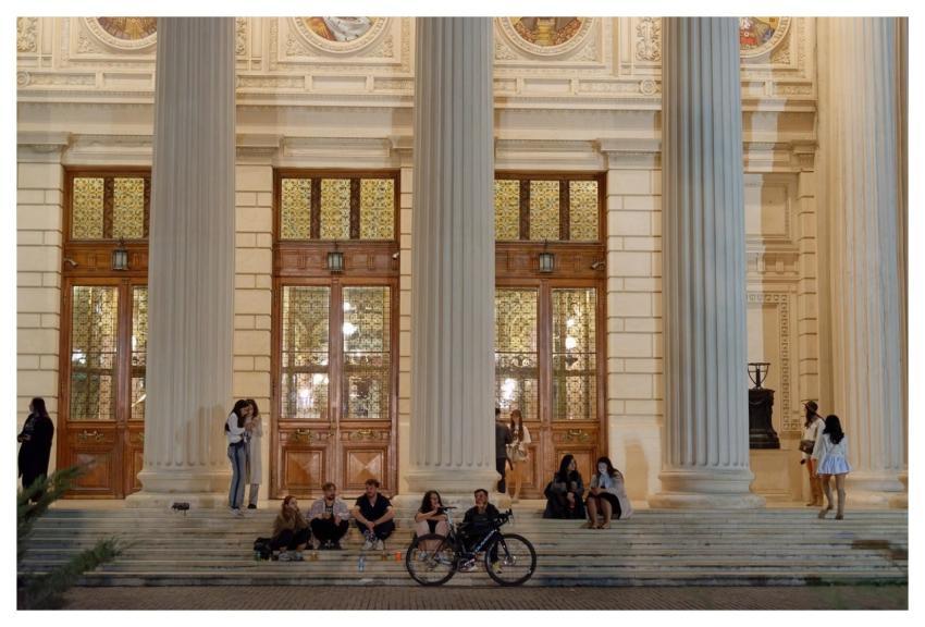 Athenaeum Building People Evening