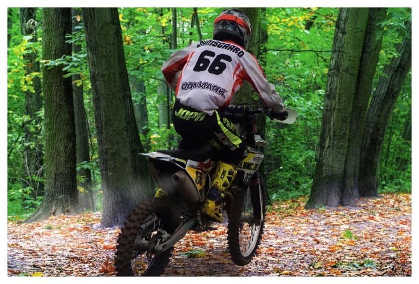 Motorcyce Biker Forest Nature