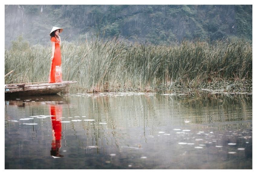 Ao Dai Vietnamese Woman Portrait