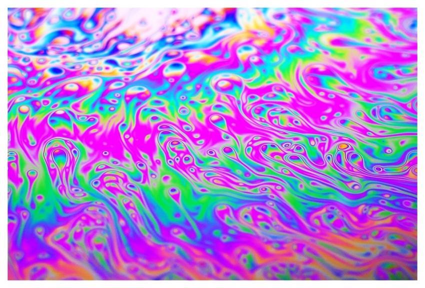 Abstract Soap Bubbles Colorful Art