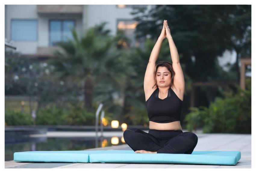 Woman Meditation Pose Portrait