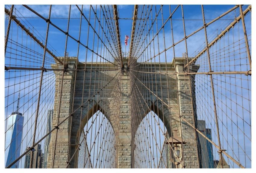 Bridge Lines Perspective Brooklyn