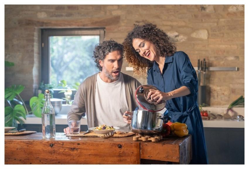 Couple Cooking Kitchen Food