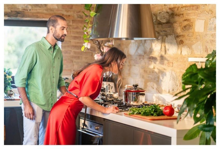 Couple Cooking Kitchen Food