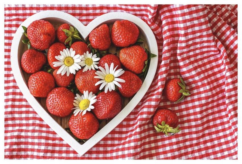 Strawberries Ripe Hearts From My Heart
