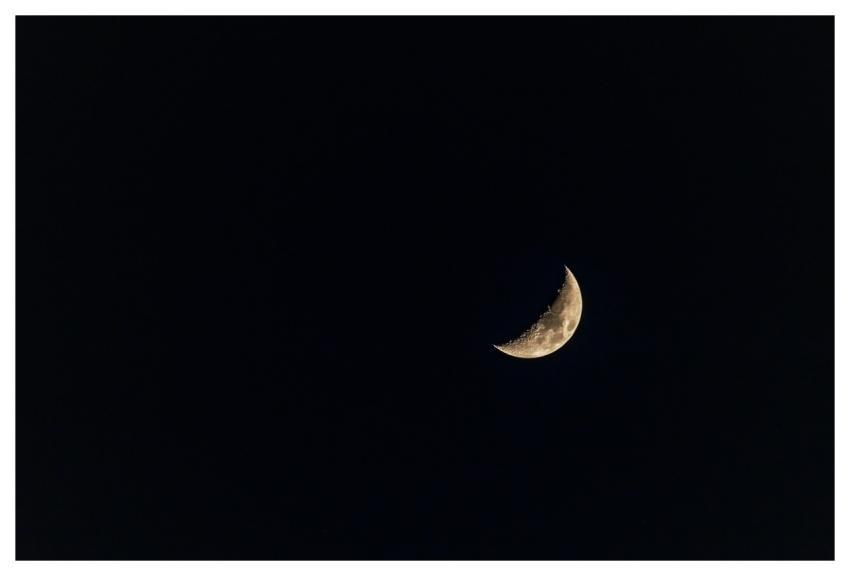 Half Moon Moon Night Blue Sky