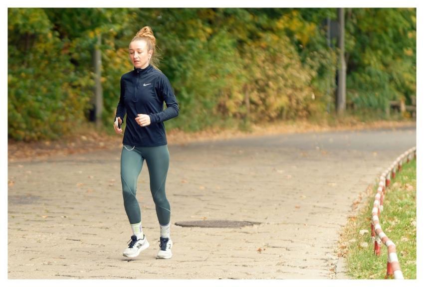 Girl Nature Jogging Exercise