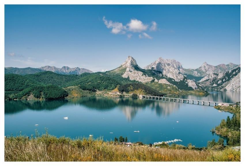 Landscape Lake Mountains Bridge