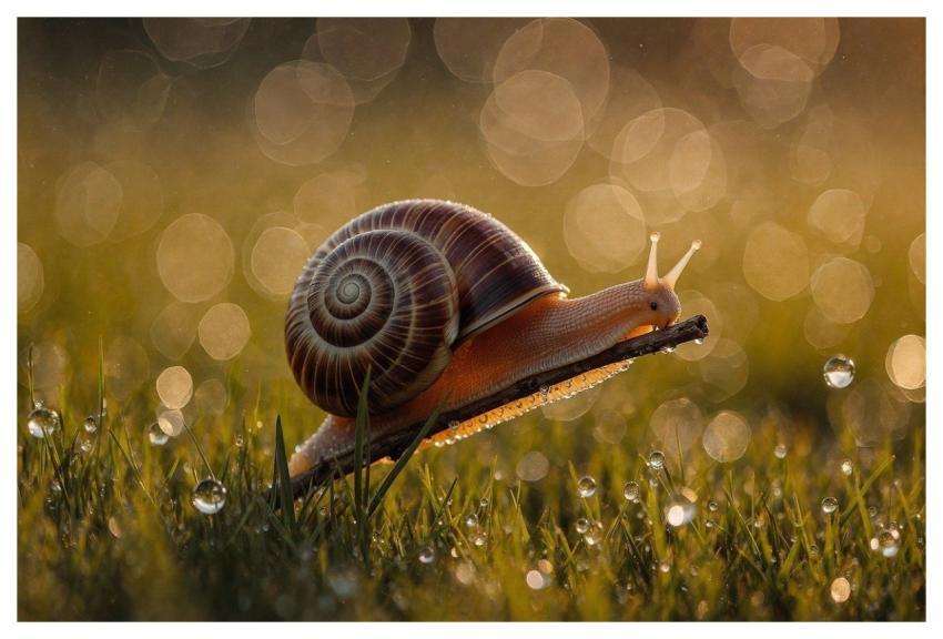Snail Nature Macro Dew