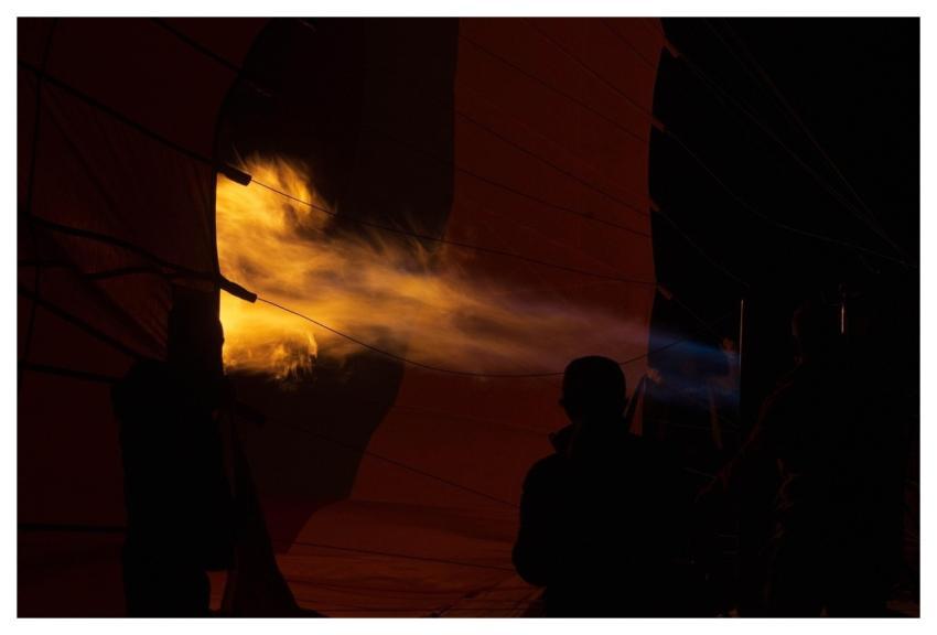 Balloon Flames Fire Silhouette