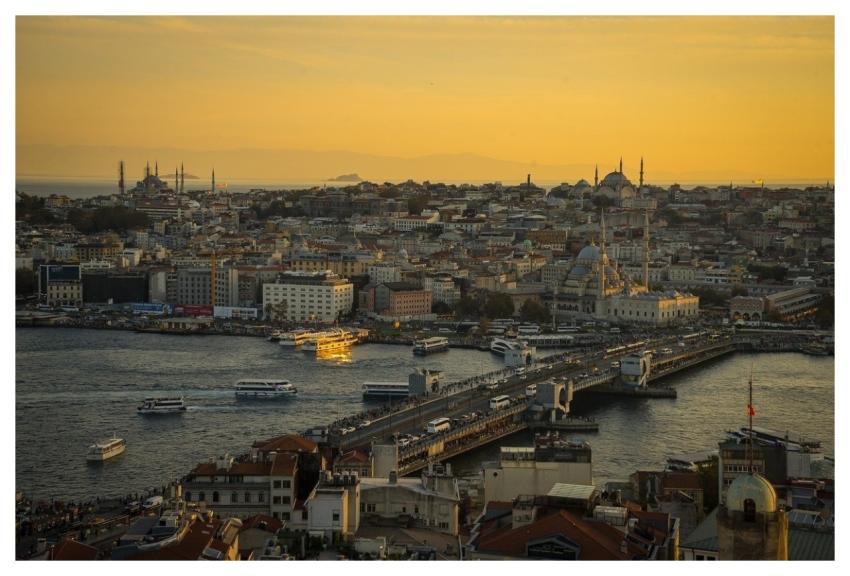 Istanbul Turkey Galata Bridge Golden Horn