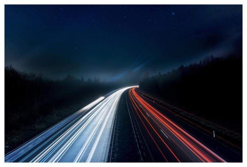 Highway Cool Backgrounds Lights Night